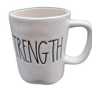 Rae Dunn Ivory STRENGTH Artisan Collection By Magenta Coffee Mug